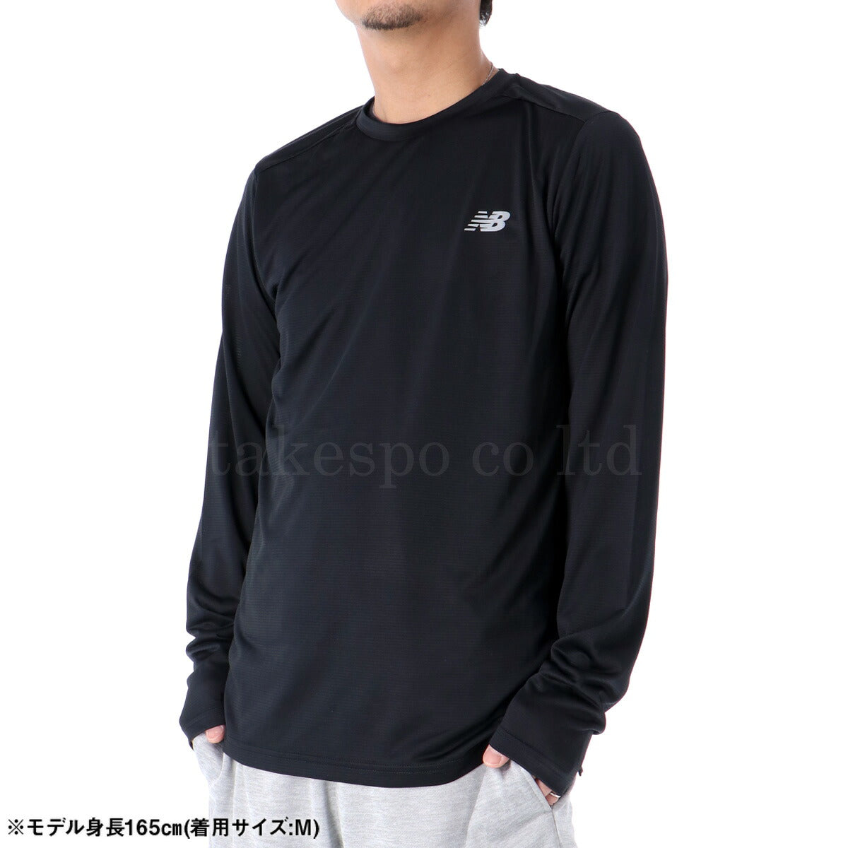 ニューバランス Tシャツ メンズ New Balance ランロングスリーブTシャツ ブラック MT41225