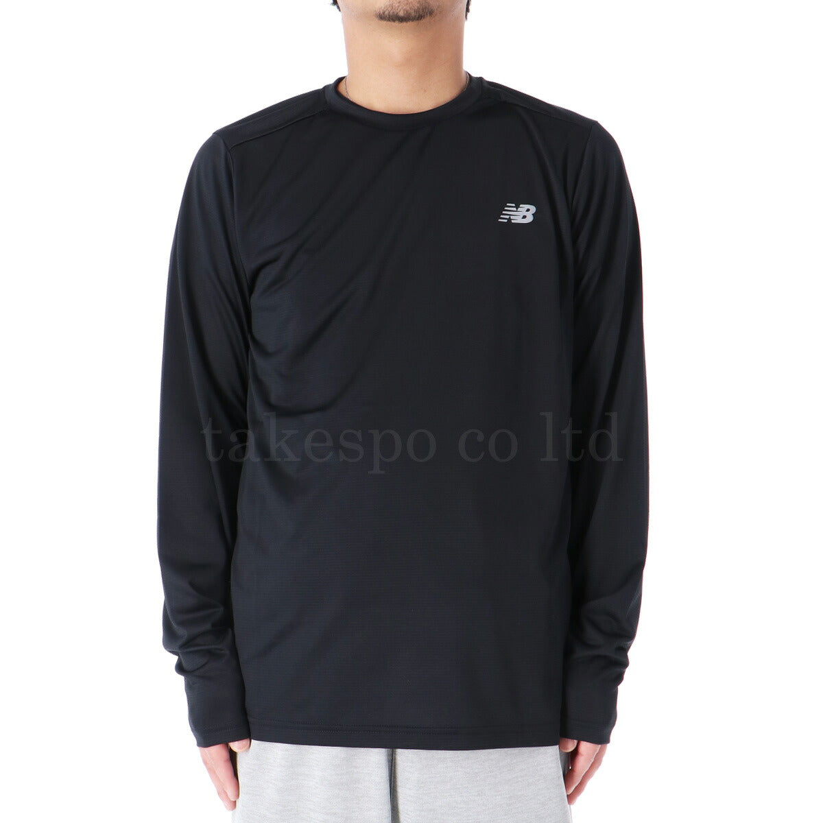ニューバランス Tシャツ メンズ New Balance ランロングスリーブTシャツ ブラック MT41225