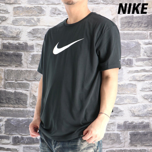 ナイキ 半袖 吸汗 速乾 吸水 ハイドロガード Tシャツ メンズ ブランド ドライ スポーツ NIKE 日差し予防 ビッグロゴ ラッシュガード 海 日焼け対策 UVカット NESSG523 N001 黒 ブラック 新作