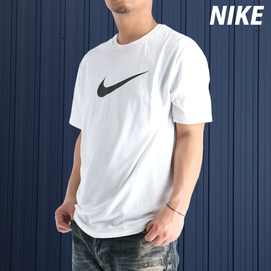 ナイキ 半袖 吸汗 速乾 吸水 ハイドロガード Tシャツ メンズ ブランド ドライ スポーツ NIKE 日差し予防 ビッグロゴ ラッシュガード 海 日焼け対策 UVカット NESSG523 N100 白 ホワイト 新作