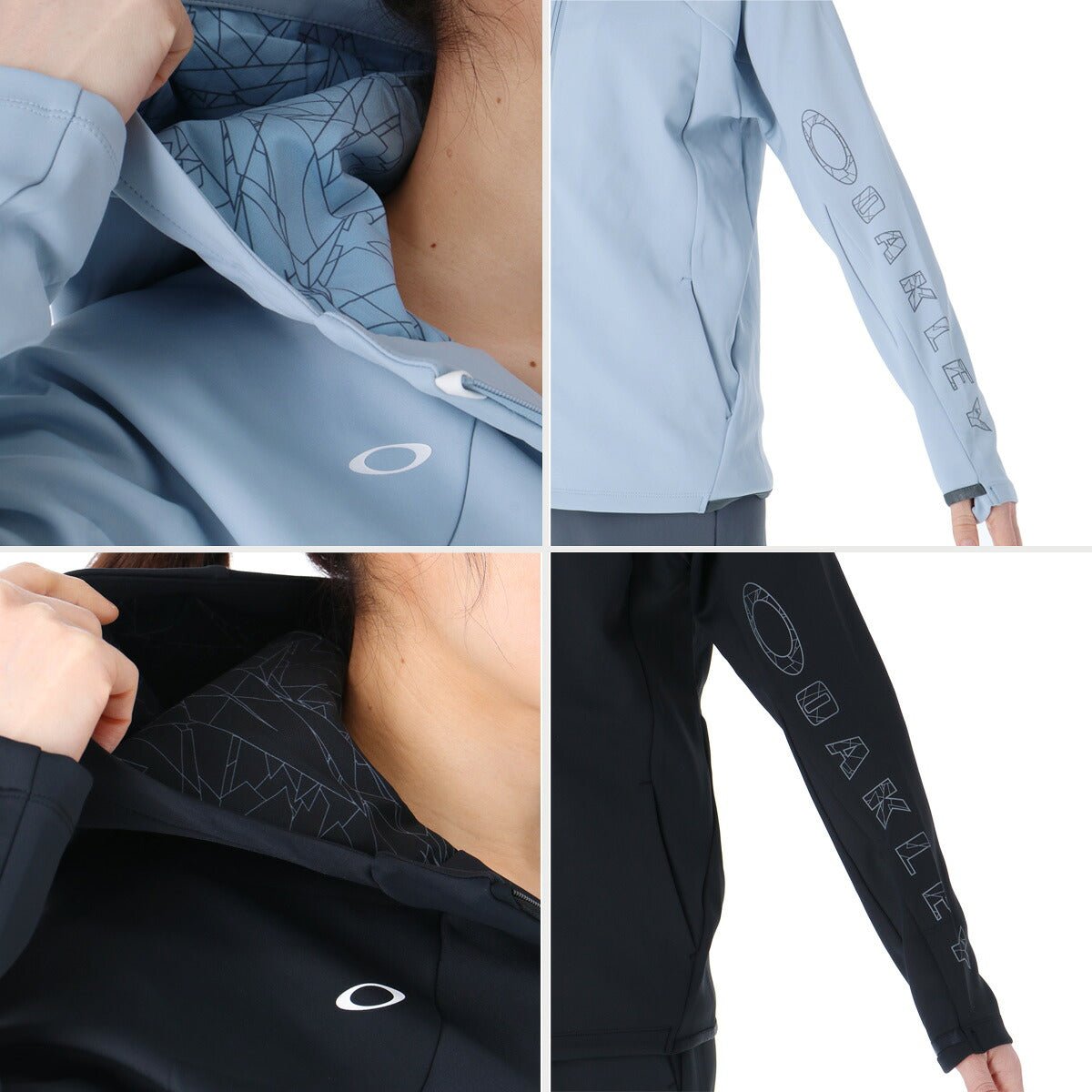 オークリー ジャージ上下 ジャージ 上下 セットアップ レディース ブランド OAKLEY フード付き フーディ 速乾 吸水 吸汗 ドライ UVカット ストレッチ 黒 白 フルジップ FOA500933 上下セット かわいい 大きいサイズ - 【公式】限定ジャージのタケスポ（Limited jersey takespo）