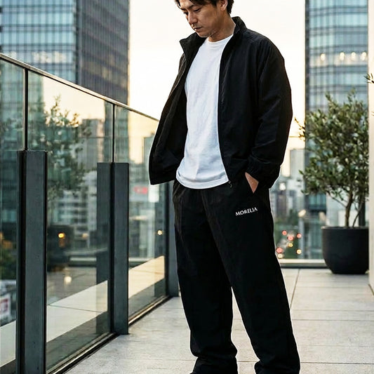 ミズノ ウインドブレーカー 上下 メンズ モレリア ブラック P2MED055