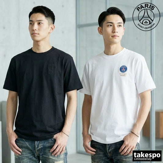 パリ・サンジェルマン Tシャツ メンズ ブラック ホワイト PS0126SS0004