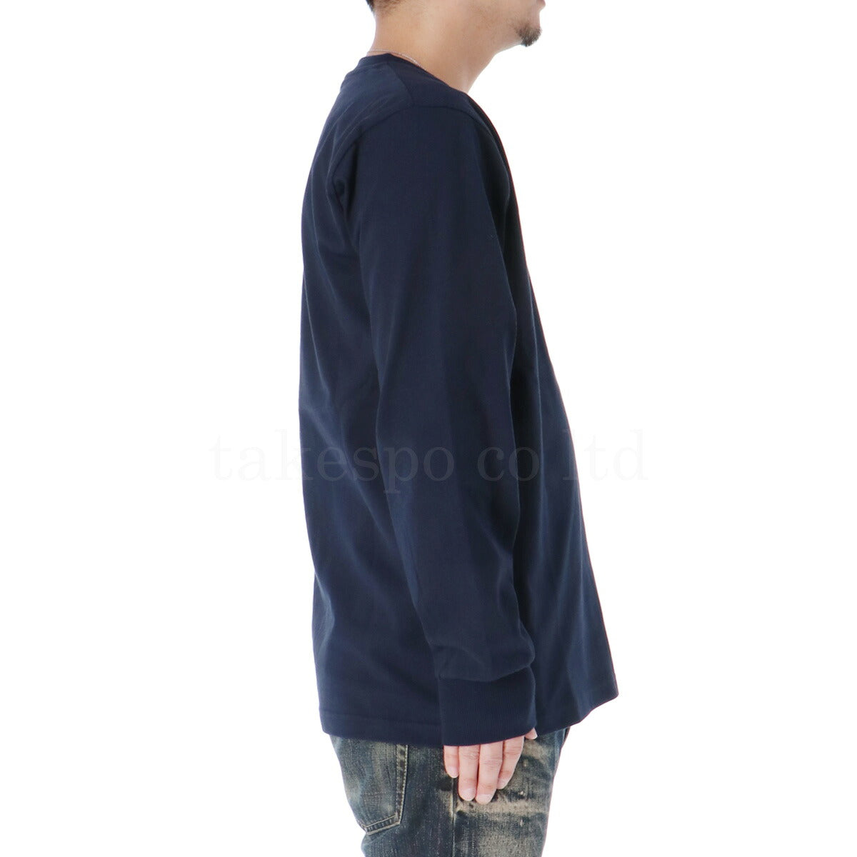 パリ・サンジェルマン Tシャツ メンズ EMB LOGO&PRINTSLEEVE ネイビー ホワイト PS0325S