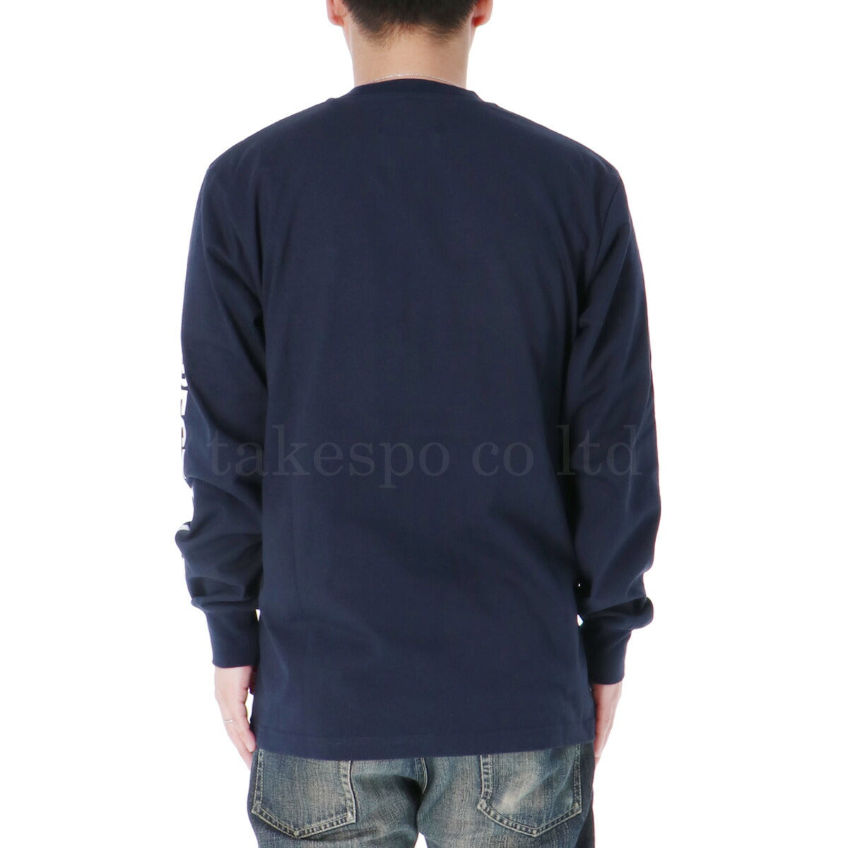 パリ・サンジェルマン Tシャツ メンズ EMB LOGO&PRINTSLEEVE ネイビー ホワイト PS0325S