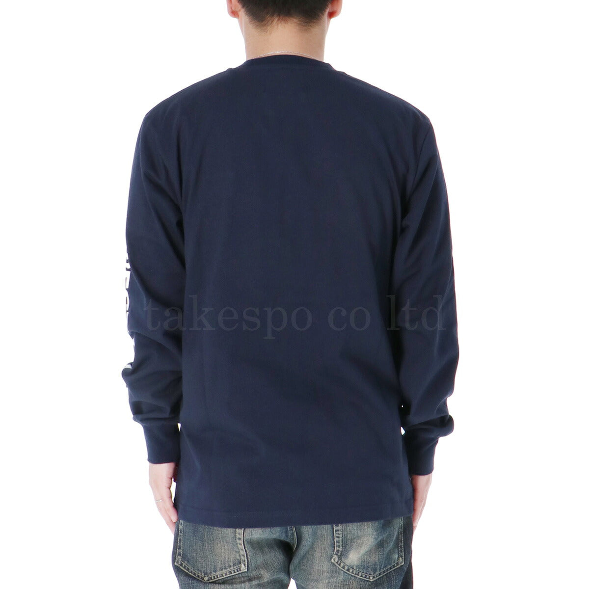 パリ・サンジェルマン Tシャツ メンズ EMB LOGO&PRINTSLEEVE ネイビー ホワイト PS0325S
