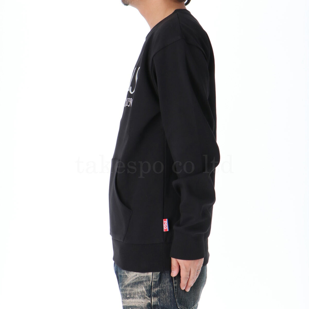パリ・サンジェルマン スウェットシャツ メンズ PSG TWO TIER LOGO POCKET CREW ネイビー ブラック PS0524FW02