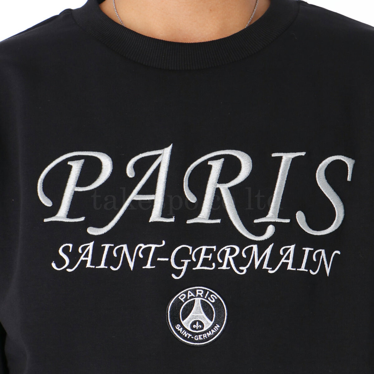 パリ・サンジェルマン スウェットシャツ メンズ PSG TWO TIER LOGO POCKET CREW ネイビー ブラック PS0524FW02