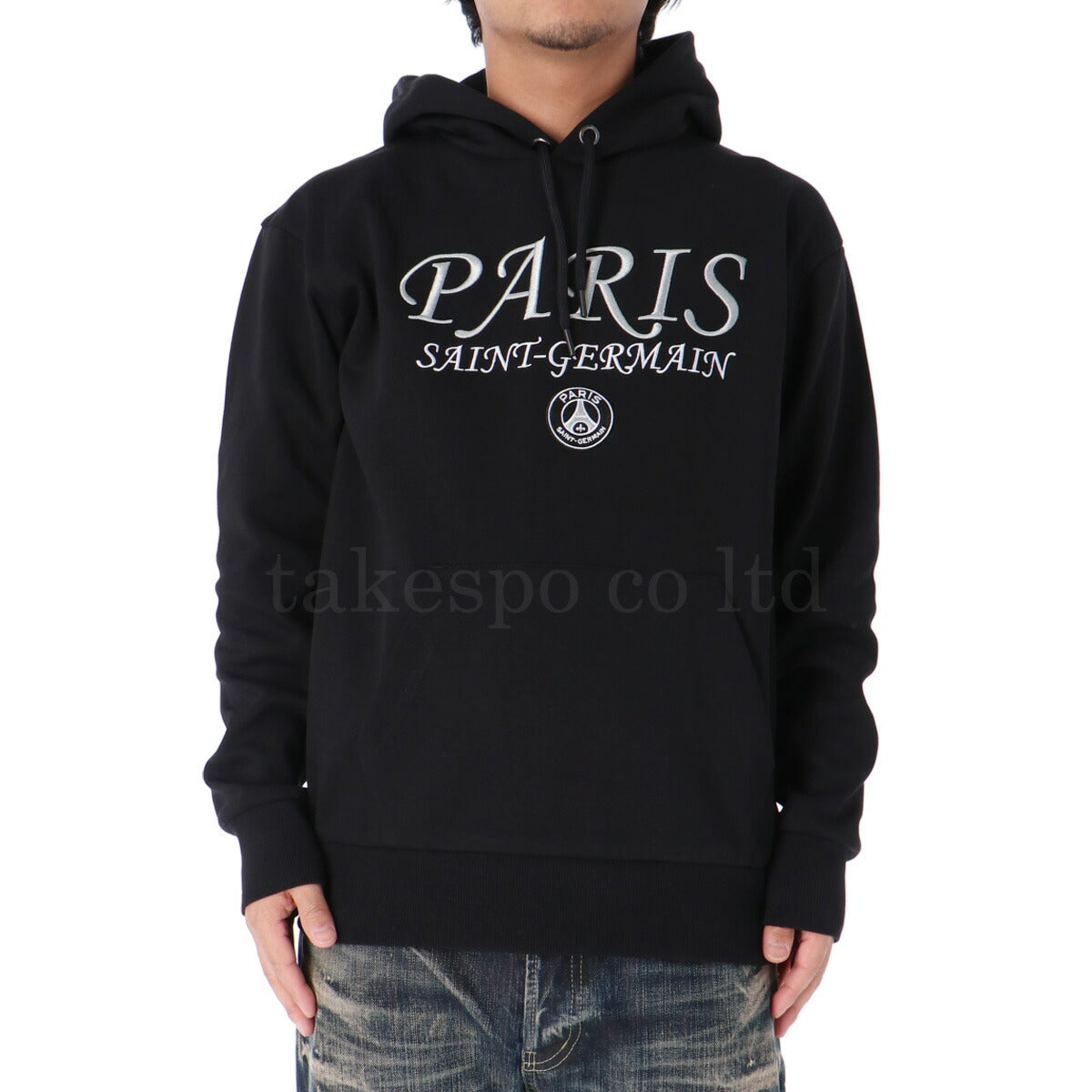 パリ・サンジェルマン スウェットパーカー メンズ PSG TWO TIER LOGO ネイビー ブラック ベージュ PS0624FW01