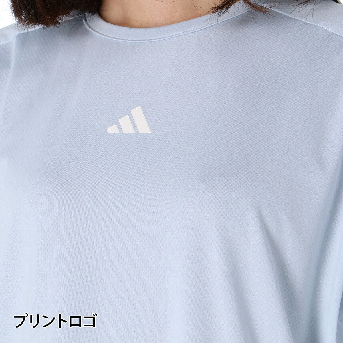 アディダス Tシャツ レディース ブルー ホワイト グリーン QF557
