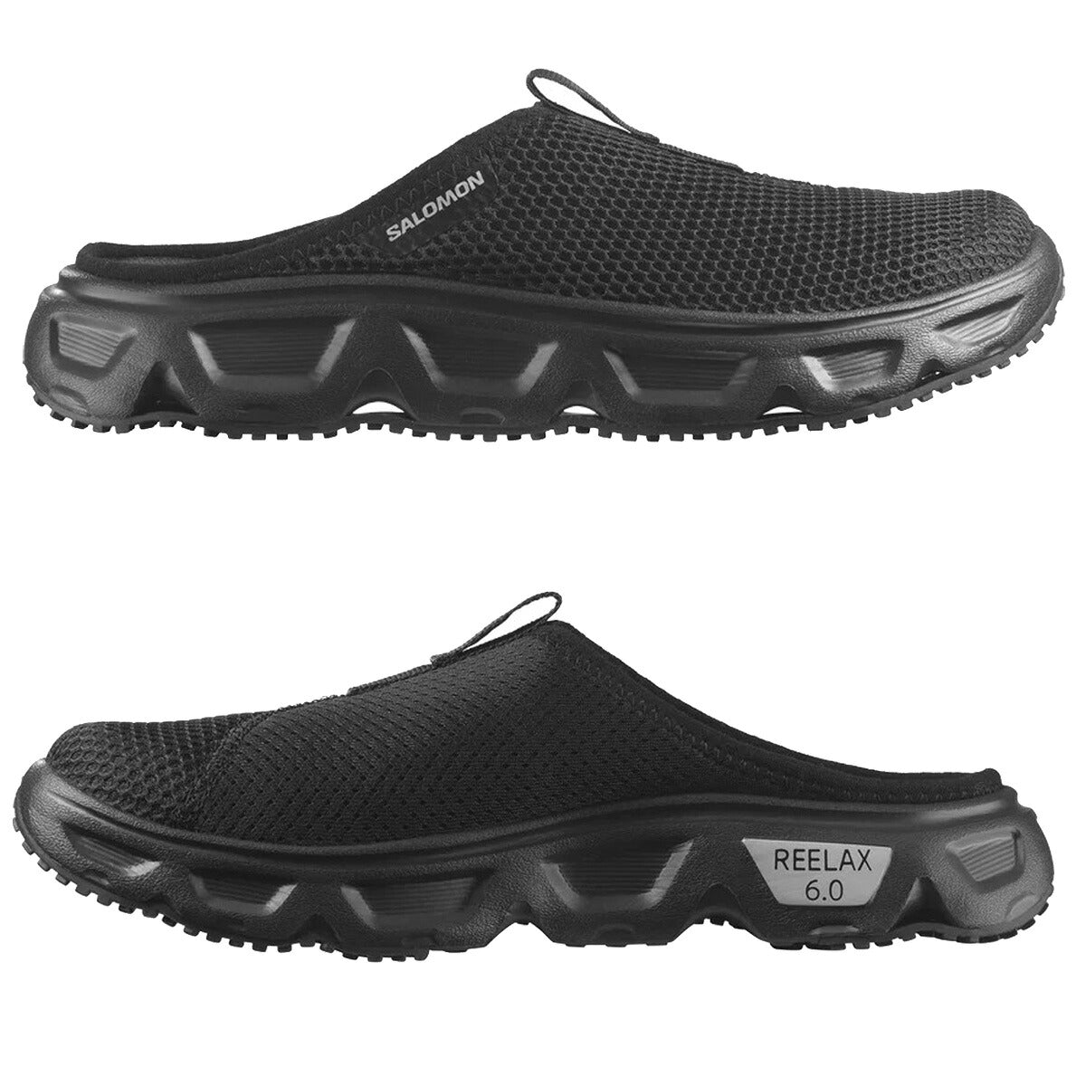 サロモン REELAX SLIDE 6.0 シューズ メンズ ブランド スポーツサンダル シャワーサンダル 靴 くつ スポサン 夏 Salomon リカバリーサンダル 黒 メッシュ REELAXSLIDEM ブラック 大きいサイズ 有 スポーツ