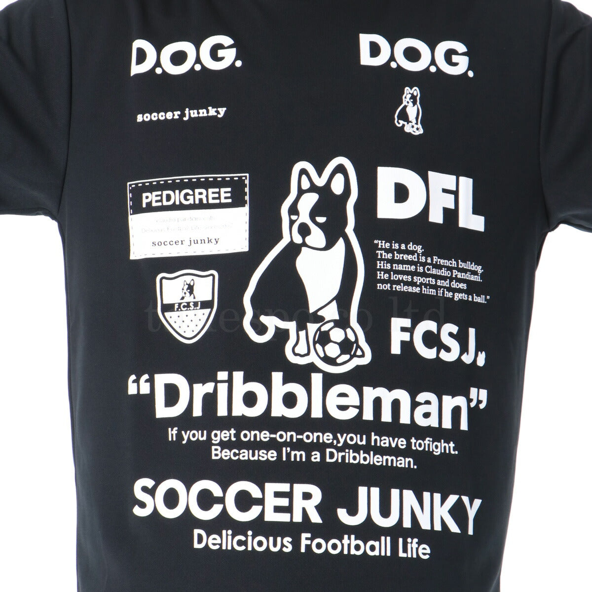 サッカージャンキー Tシャツ メンズ ブラック ホワイト SJ23D12