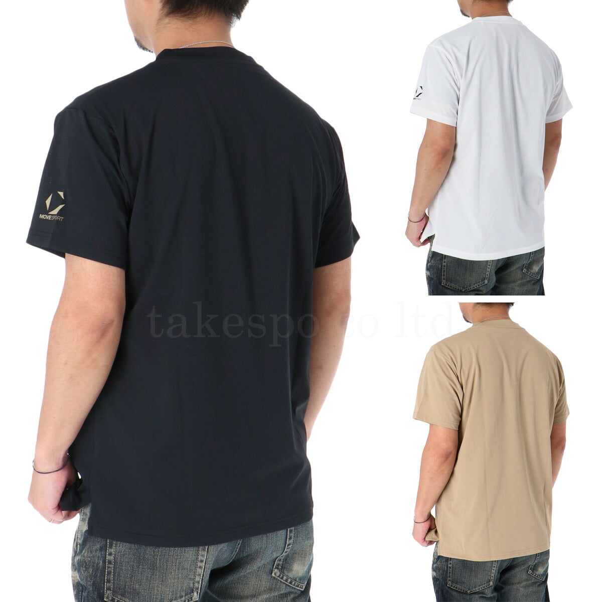 ムーブスポーツ デサント Tシャツ メンズ シャドーメッシュ ブラック ホワイト ベージュ ST5FHT02M
