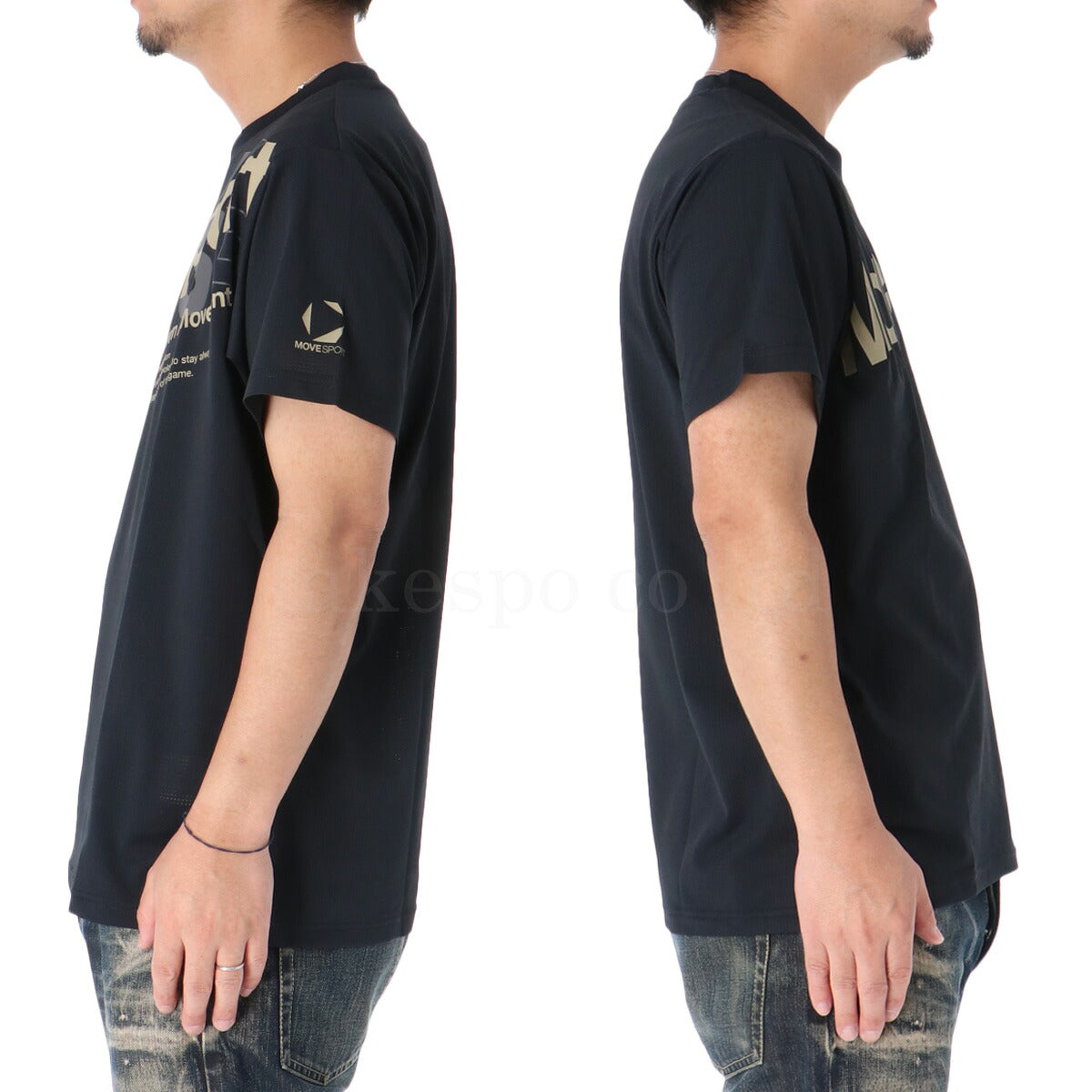 ムーブスポーツ デサント Tシャツ メンズ シャドーメッシュ ブラック ホワイト ベージュ ST5FHT02M