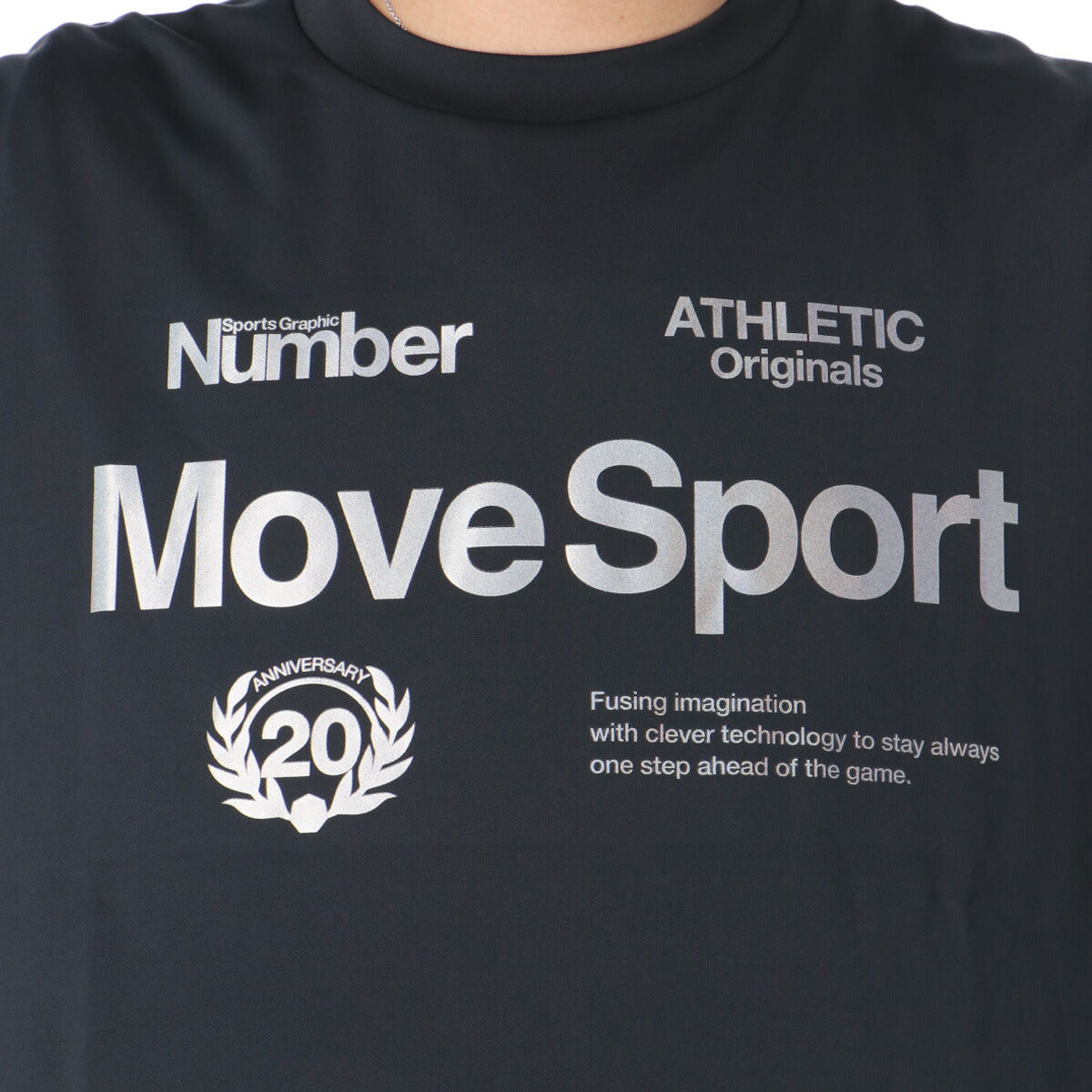 ムーブスポーツ デサント Tシャツ メンズ Numberコラボ ブラック ホワイト ST5FLTD0MB