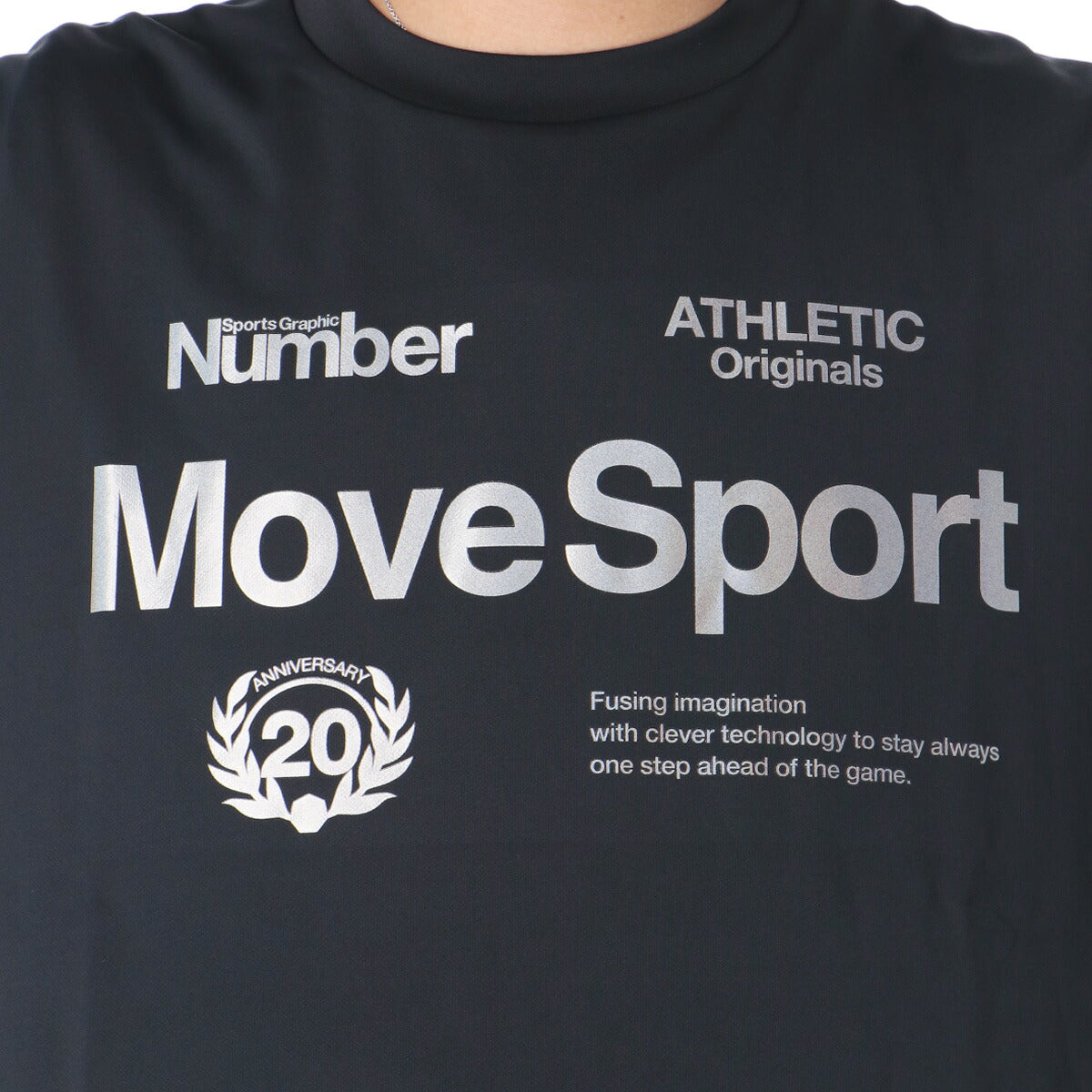 ムーブスポーツ デサント Tシャツ メンズ Numberコラボ ブラック ホワイト ST5FLTD0MB