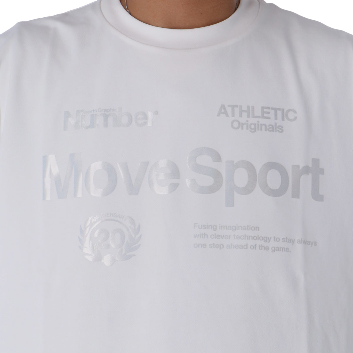 ムーブスポーツ デサント Tシャツ メンズ Numberコラボ ブラック ホワイト ST5FLTD0MB