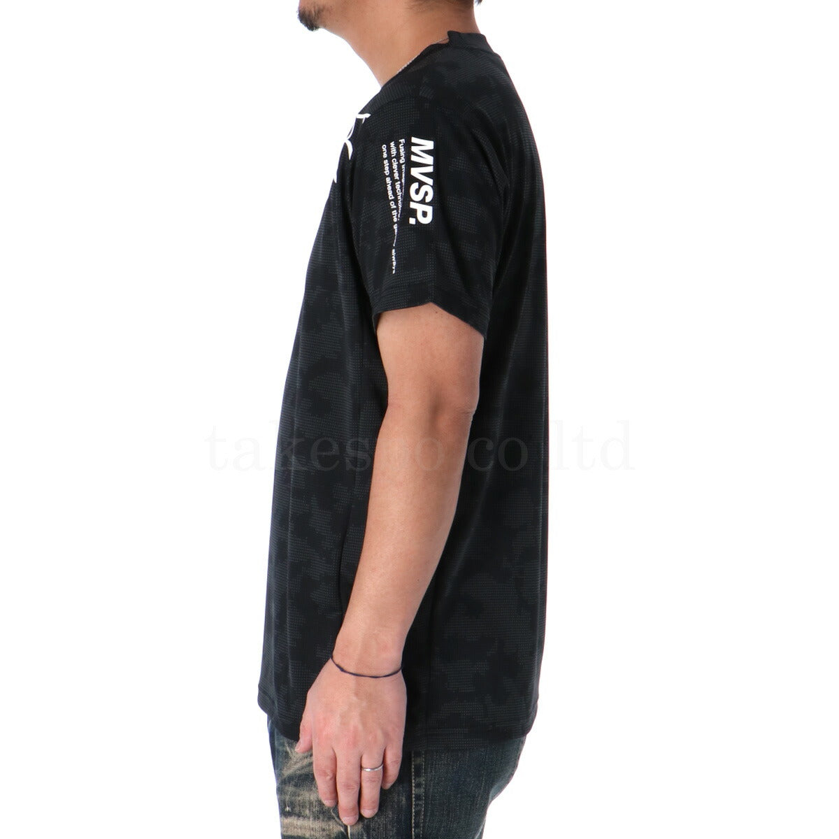 ムーブスポーツ デサント Tシャツ メンズ ジャガードグラフィック ブラック ネイビー ST5SHTZ3MB