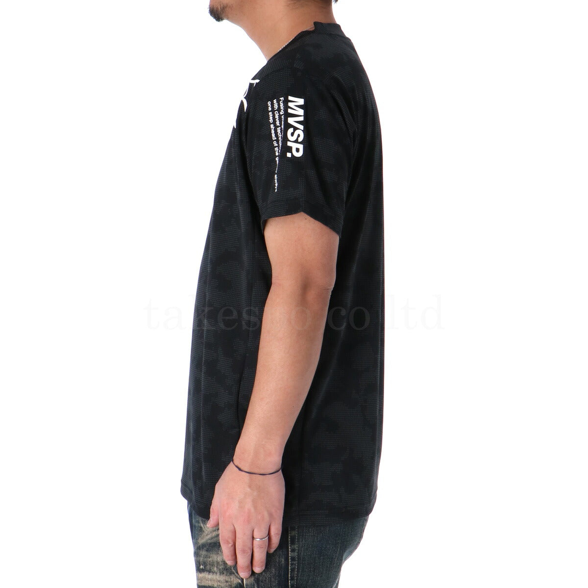 ムーブスポーツ デサント Tシャツ メンズ ジャガードグラフィック ブラック ネイビー ST5SHTZ3MB