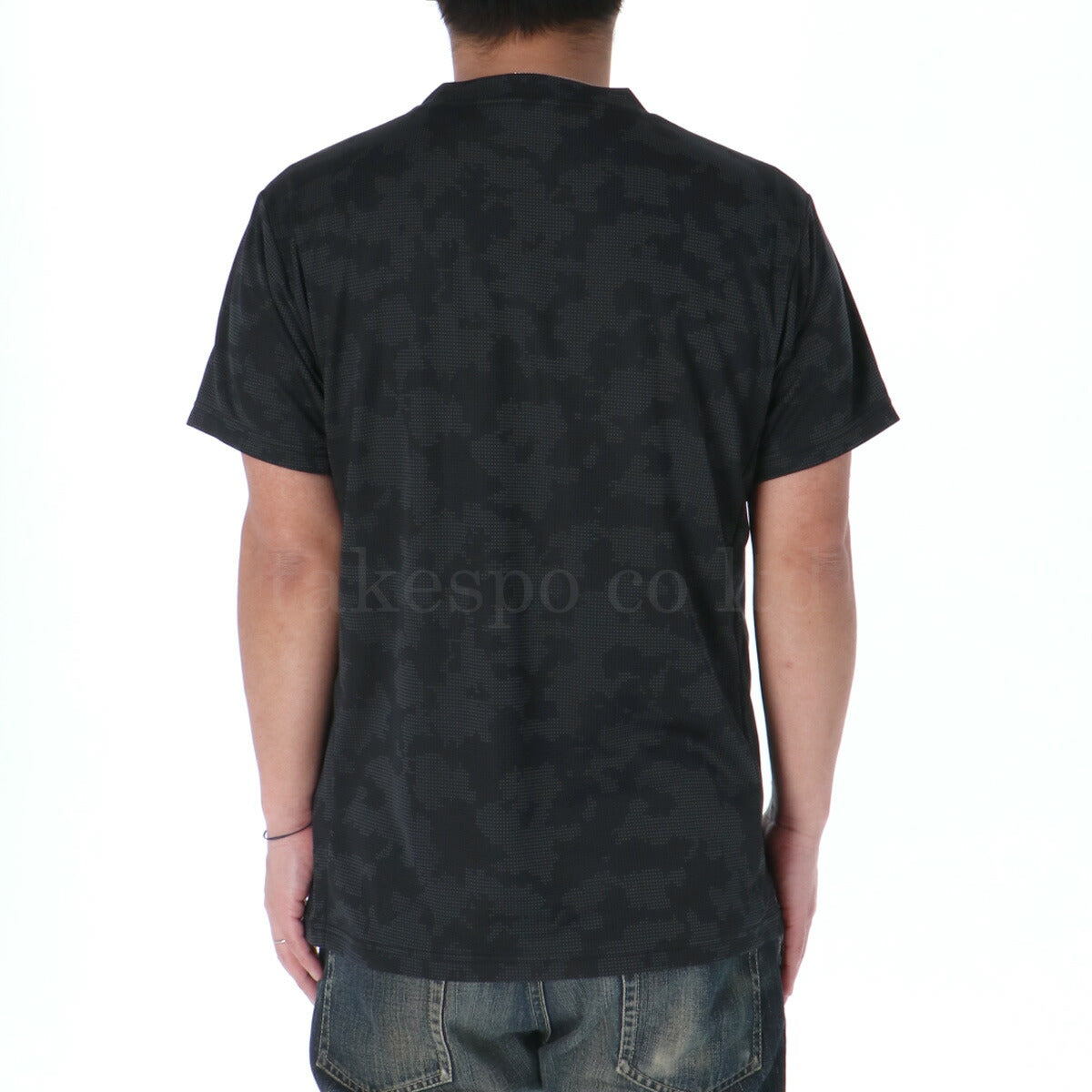 ムーブスポーツ デサント Tシャツ メンズ ジャガードグラフィック ブラック ネイビー ST5SHTZ3MB
