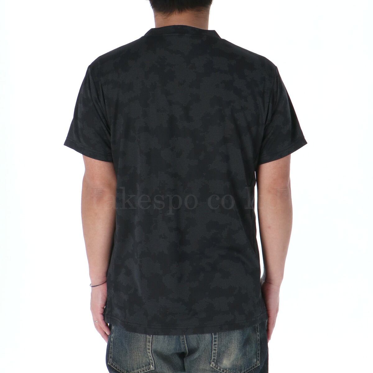 ムーブスポーツ デサント Tシャツ メンズ ジャガードグラフィック ブラック ネイビー ST5SHTZ3MB
