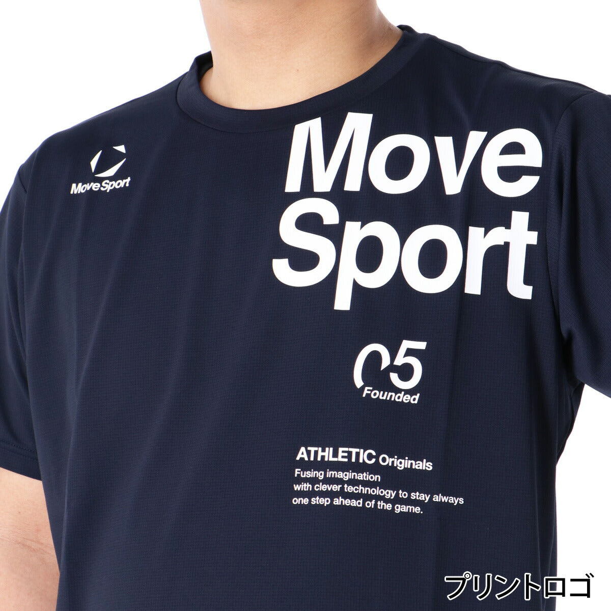ムーブスポーツ デサント Tシャツ メンズ クーリスト ネイビー ホワイト ブルー ST6SHT10M