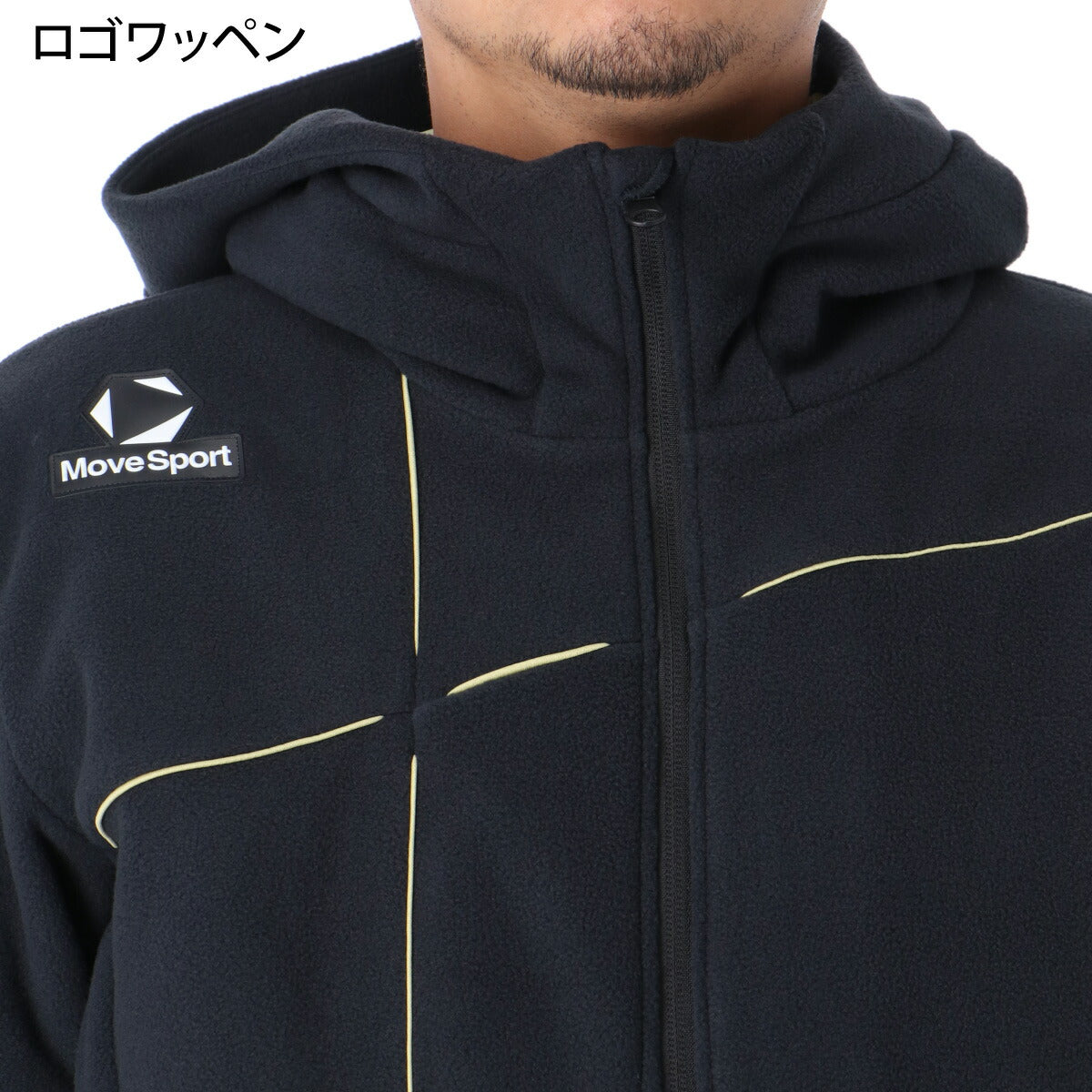 ムーブスポーツ メンズ デサント フリースジャケット パーカー チーム フルジップ 保温 黒 MOVESPORT DESCENTE ST6SSWT1M フード付き フーディ ブラック ネイビー レッド 新作 大きいサイズ 有