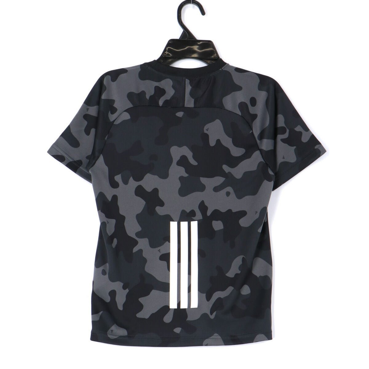 アディダス マストハブ Tシャツ ハーフパンツ 上下 セットアップ ジュニア ブランド adidas 軽量 薄手 カモ柄 カモフラージュ 3ストライプス スリーストライプス 黒 F5706 上下セット 男 女の子 キッズ 男の子 プラクティスシャツ プラシャツ スポーツウェア トレーニングウェア スポーツ おしゃれ - 【公式】限定ジャージのタケスポ（Limited jersey takespo）