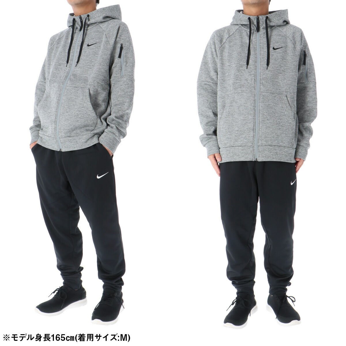 ナイキ Therma - FIT スウェット 上下 セットアップ メンズ ブランド NIKE フード付き 裏起毛 フリース フルジップ テーパードパンツ フーディ ワンポイント DQ4831 063 3ds 灰色 グレー 上下セット 大きいサイズ 有 - 【公式】限定ジャージのタケスポ（Limited jersey takespo）