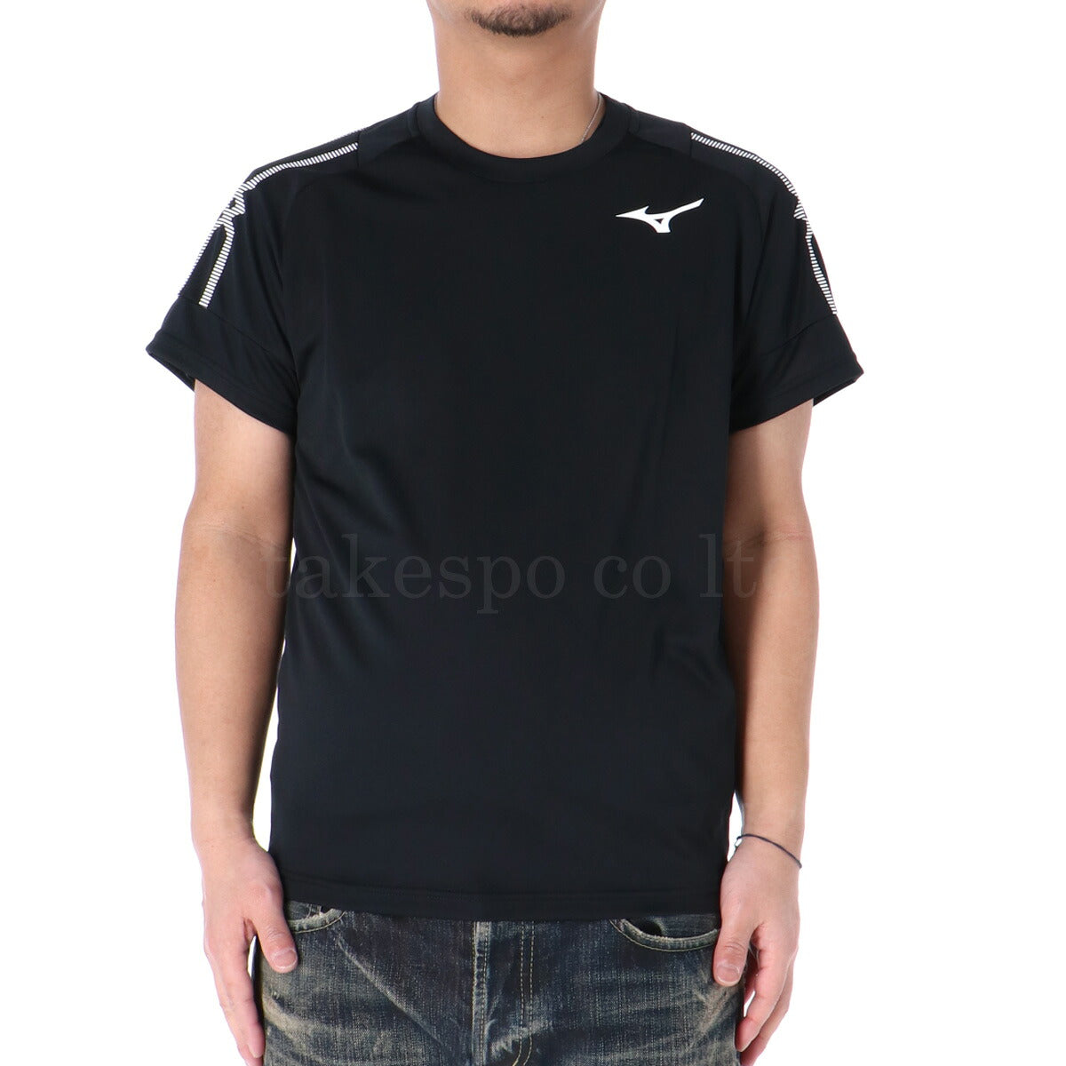 ミズノ Tシャツ メンズ MCライン ホワイト ブラック ネイビー U2MACA01