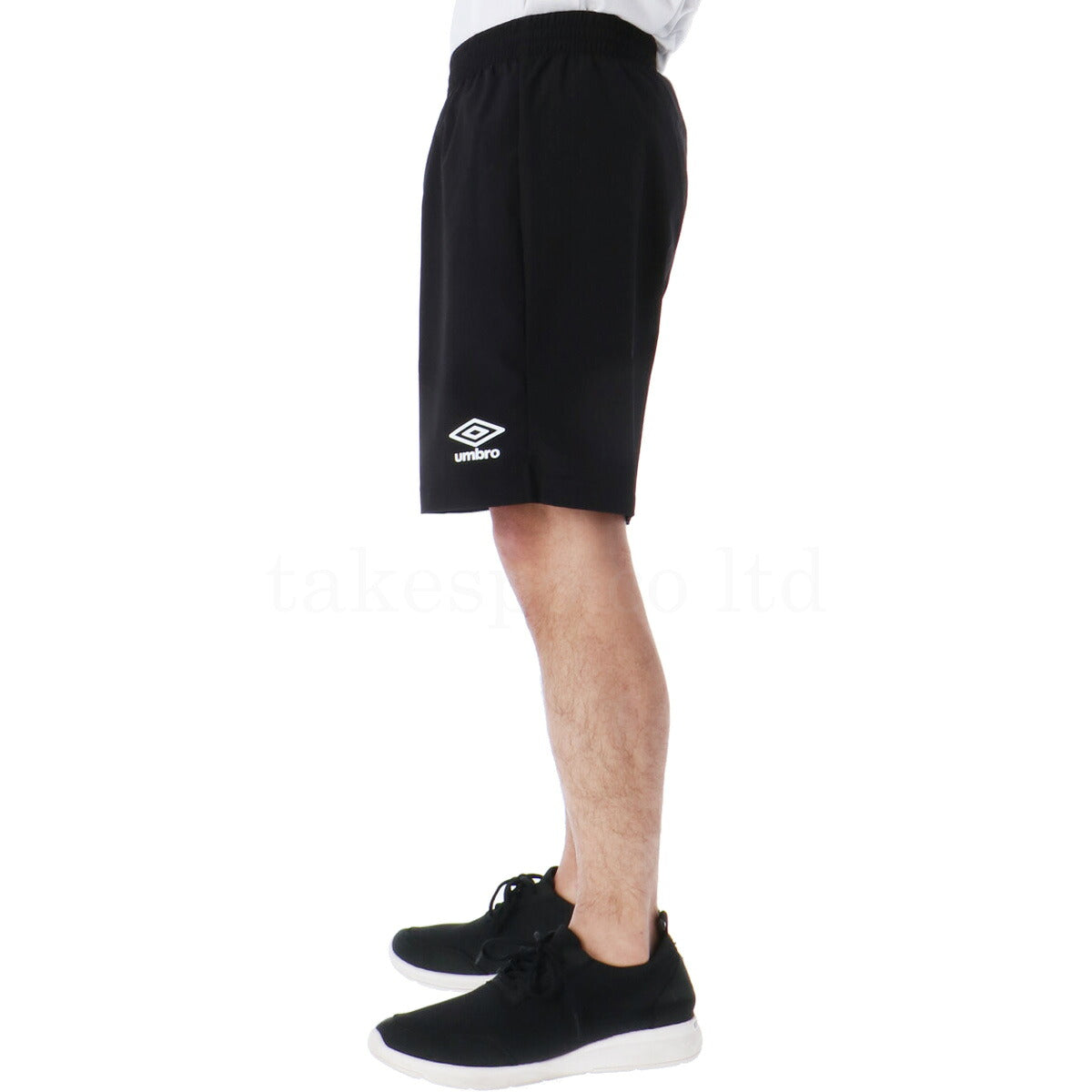 アンブロ ゲームシャツ(グラフィック) ストレッチウーブンパンツ Tシャツ ハーフパンツ 上下 セットアップ メンズ ブランド umbro サッカー フットサル 半袖 吸汗 速乾 UVカット UAS6310 ブラック 上下セット