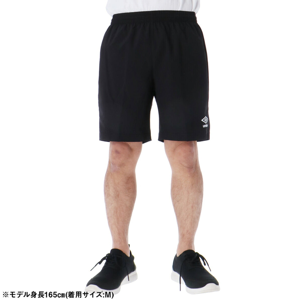 アンブロ ゲームシャツ(グラフィック) ストレッチウーブンパンツ Tシャツ ハーフパンツ 上下 セットアップ メンズ ブランド umbro サッカー フットサル 半袖 吸汗 速乾 UVカット UAS6310 ブラック 上下セット
