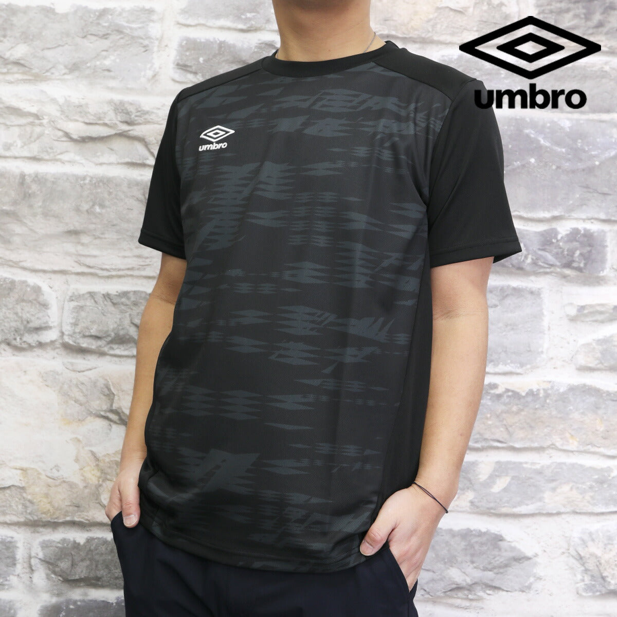 アンブロ Tシャツ メンズ ブラック ブルー レッド ネイビー ホワイト UAS6310