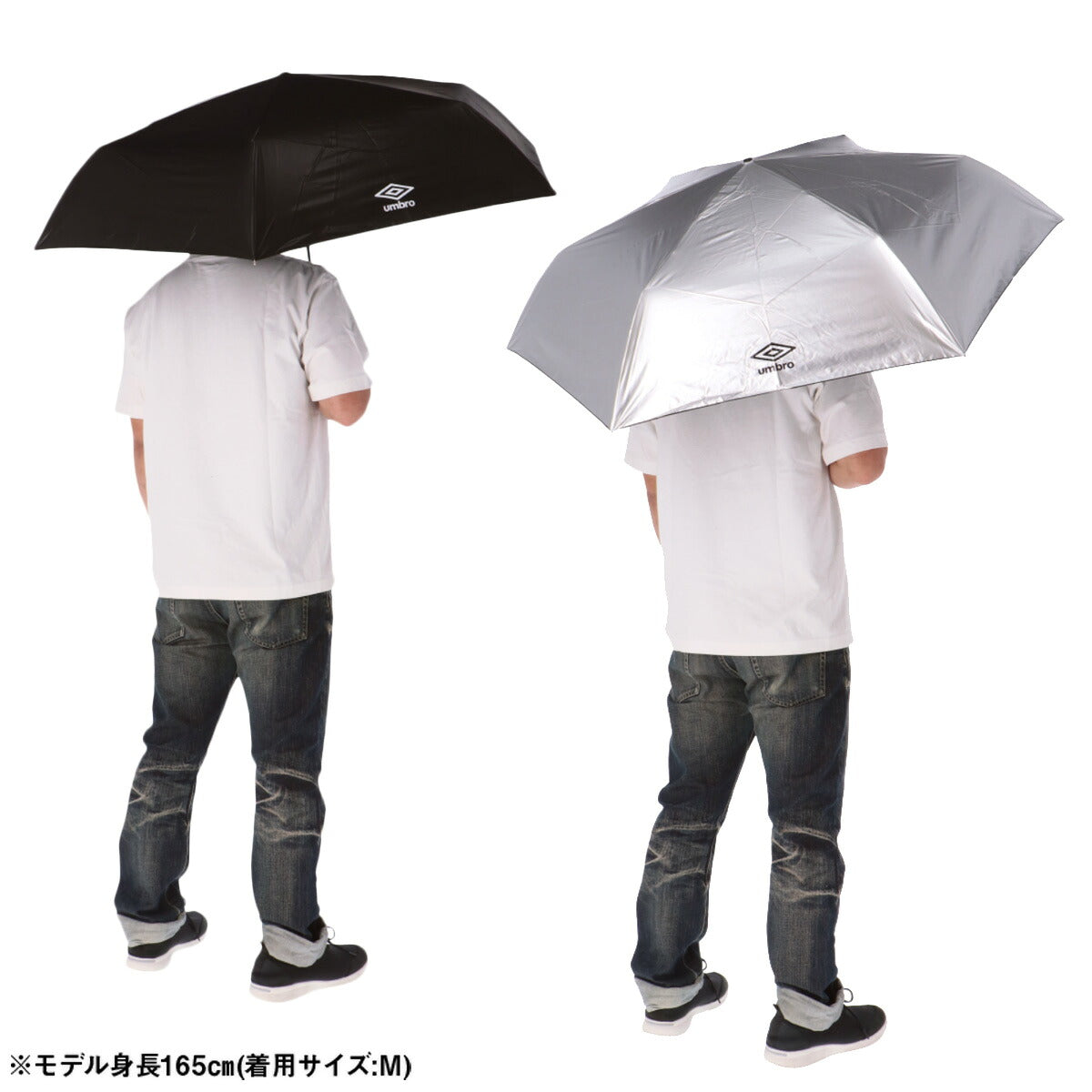 スポーツ 日傘 ブランド アンブロ シルバー 黒 折り畳み傘 晴雨兼用 遮熱 UVカット 遮光 日差し対策 スポーツ観戦 サッカー ゴルフ 野球 傘 ユニセックス ブラック umbro UF6SAZ10U おしゃれ