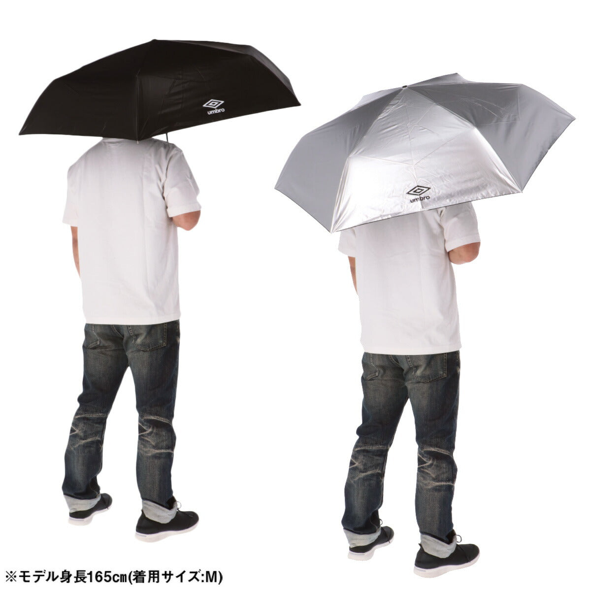 スポーツ 日傘 大きい 大きめ サッカー ブランド アンブロ シルバー 黒 折り畳み傘 晴雨兼用 遮熱 UVカット 遮光 日差し対策 スポーツ観戦 ゴルフ 野球 傘 ユニセックス ブラック umbro