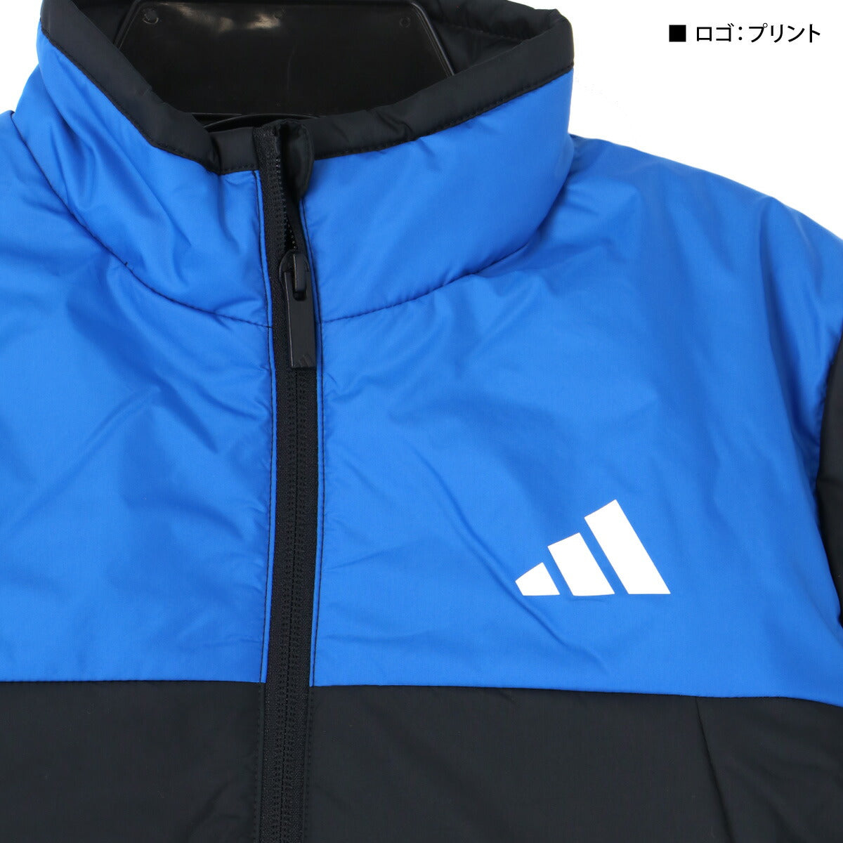 アディダス 中綿ジャケット ジュニア エッセンシャル ブラック ネイビー VD376