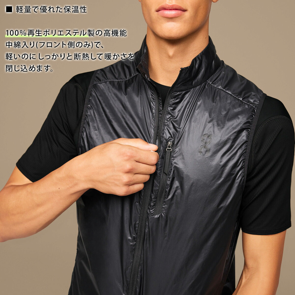 オン ベスト メンズ Weather Vest ウェザーベスト ブラック ホワイト VEST1M