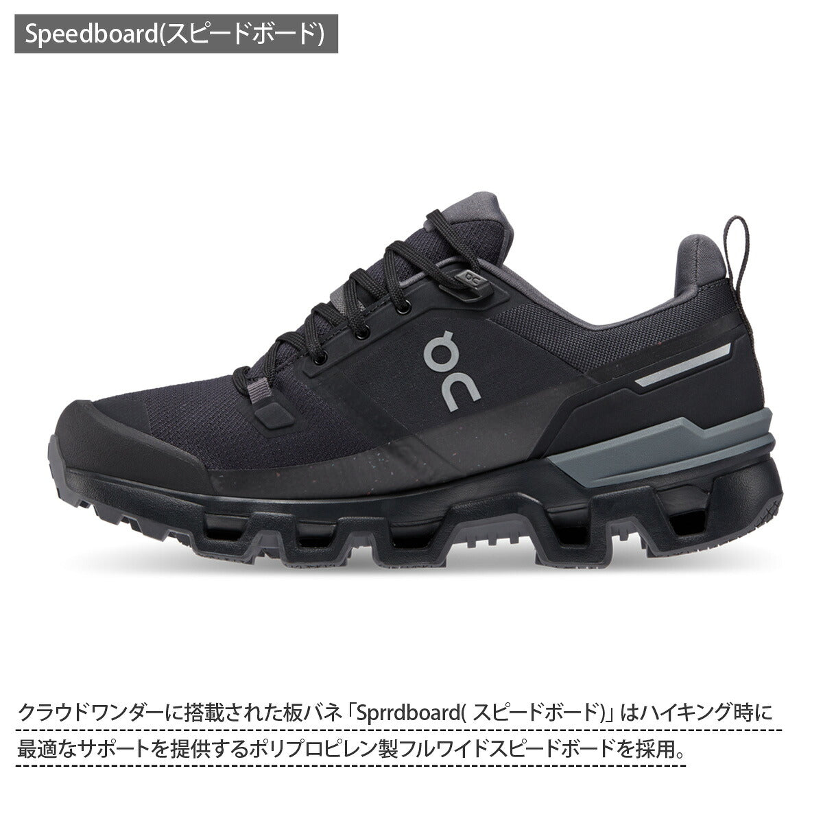 オン シューズ レディース Cloudwander Waterproof クラウドワンダーウォータープルーフ ブラック WANDERWPW
