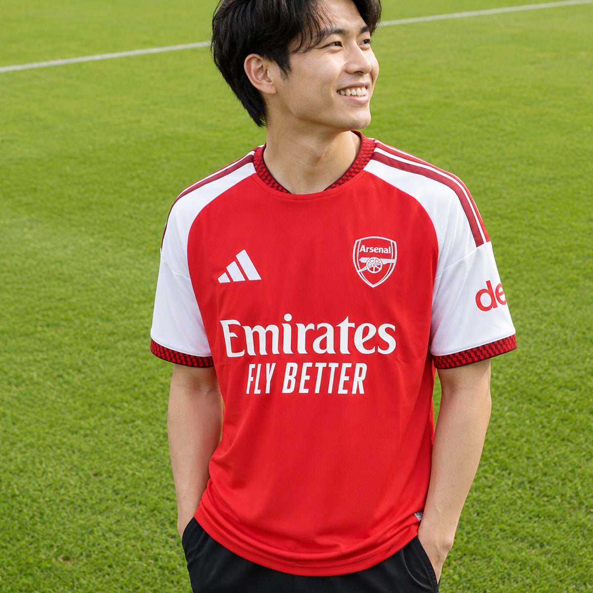 アディダス アーセナルFC ホーム レプリカユニフォーム メンズ ブランド adidas 3ストライプス スリーストライプス 吸汗 速乾 吸水 ドライ WL684 レッド 新作 大きいサイズ 有 スポーツウェア トレーニングウェア