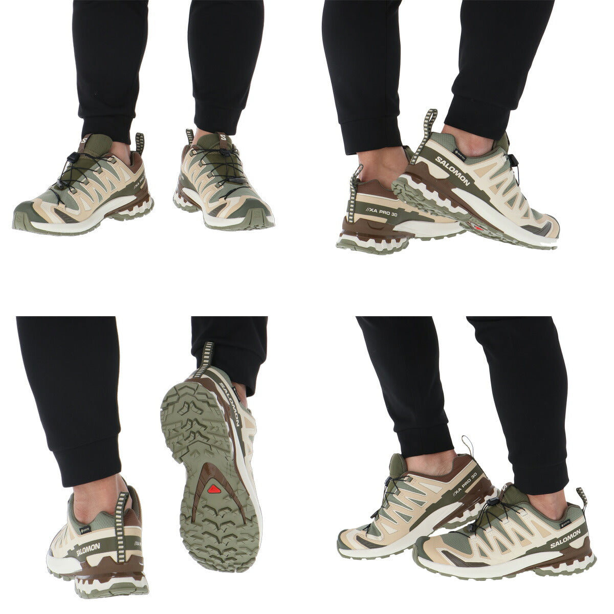サロモン XA PRO 3D V9 GORE-TEX ゴアテックス シューズ メンズ ブランド トレイルランニング アウトドアシューズ トレラン ランニング 登山 スニーカー 山登り Salomon 防水 黒 XAPRO3DV9M ブラック グリーン