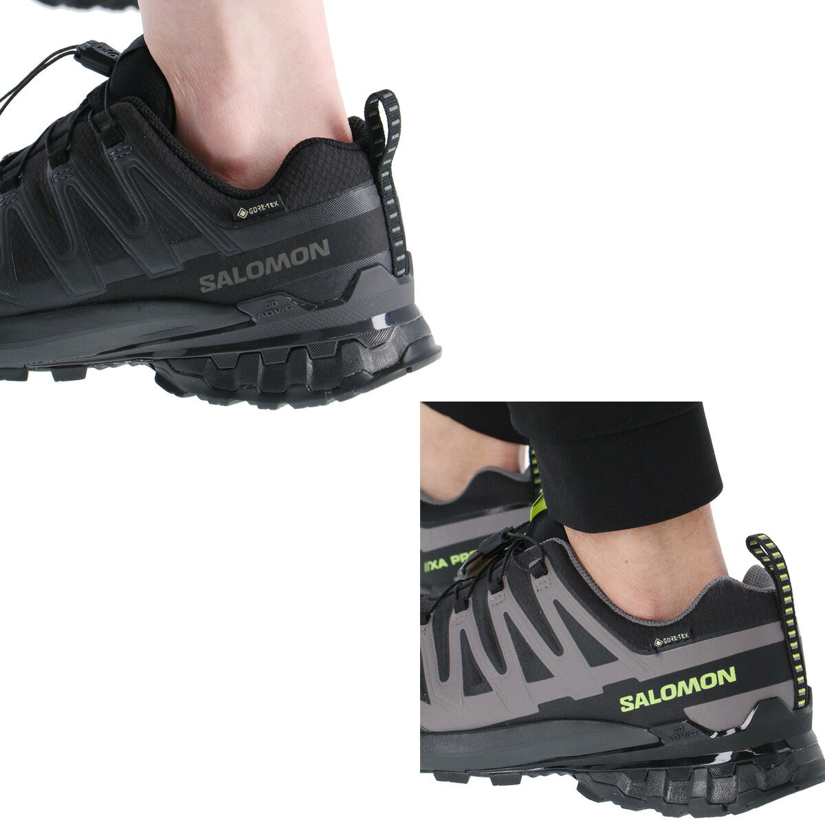 サロモン XA PRO 3D V9 GORE-TEX ゴアテックス シューズ メンズ ブランド トレイルランニング アウトドアシューズ トレラン ランニング 登山 スニーカー 山登り Salomon 防水 黒 XAPRO3DV9M ブラック グリーン