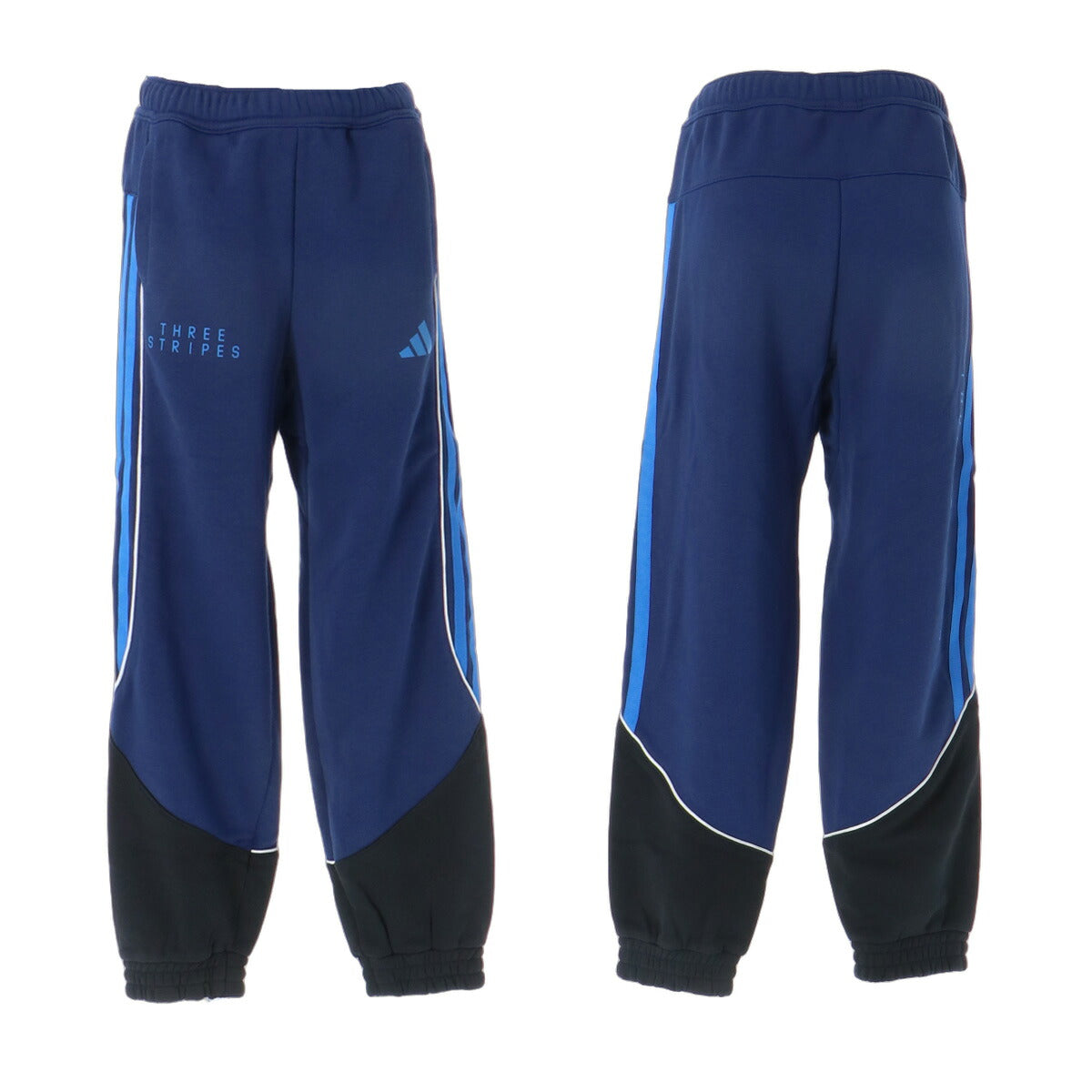 アディダス スウェット 上下 セットアップ ジュニア ブランド adidas フード付き フーディ フルジップ 3ストライプス スリーストライプス サイドライン 裏毛 バックプリント YY709 ネイビー 新作 上下セット 男